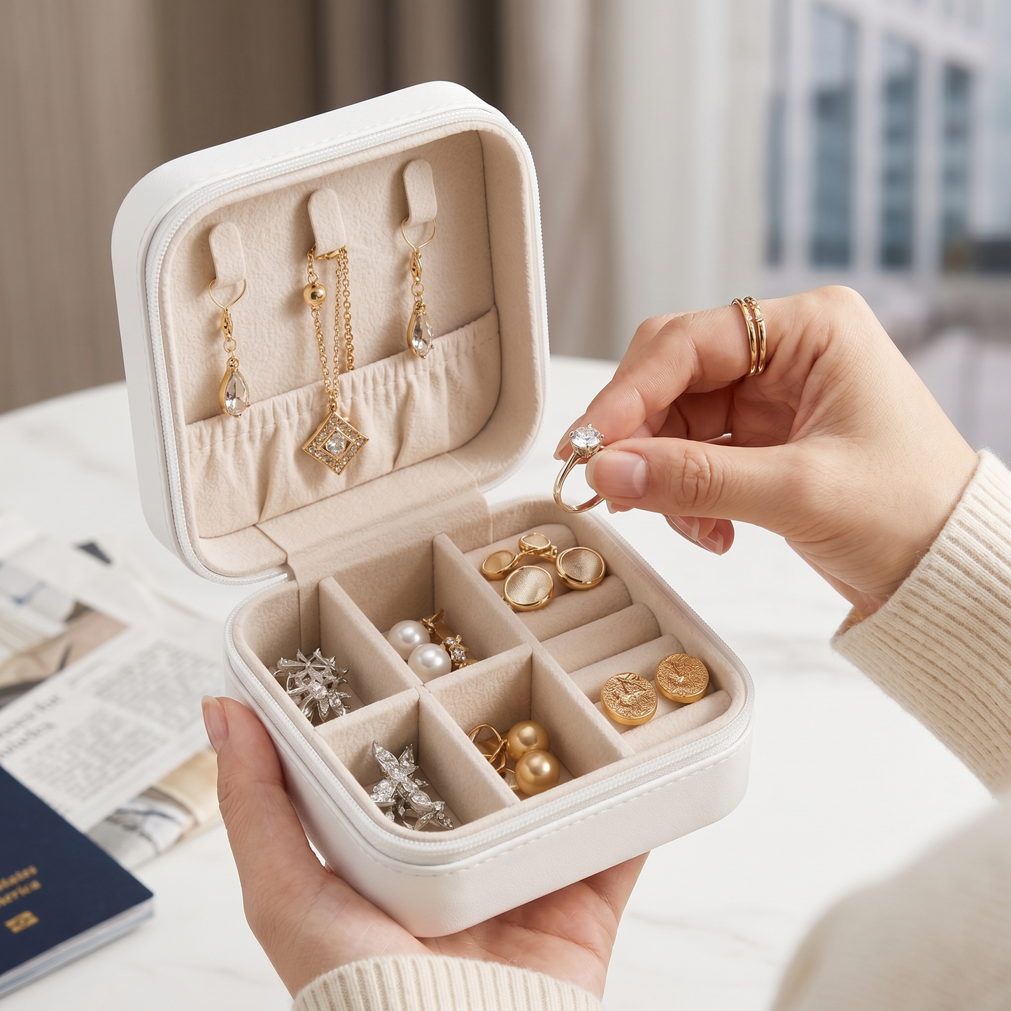 Boite à Bijoux Voyage Zippée | Mini Écrin