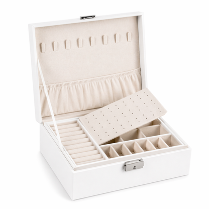Boîte à Bijoux Voyage Femme | Organisateur Bijoux Zippé Multi-Compartiments
