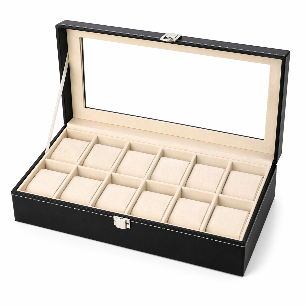 Boîte à Montre Homme en Cuir | Coffret Montre 2 à 12 Emplacements avec Vitre