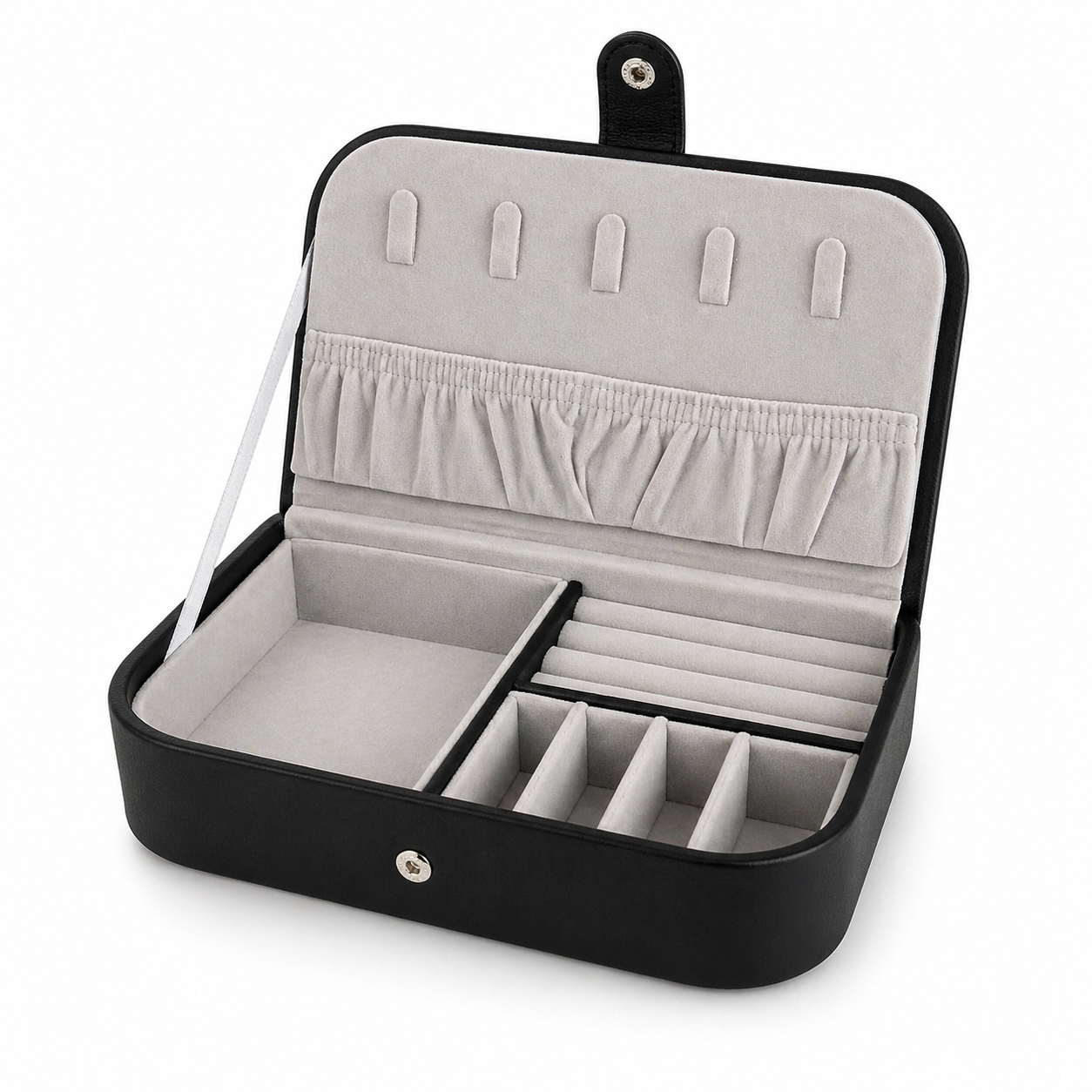 Boite à Bijoux Voyage Femme en Cuir | Organisateur Bijoux Portable avec Compartiments