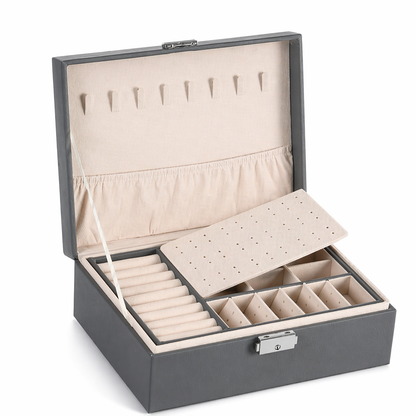 Boîte à Bijoux Voyage Femme | Organisateur Bijoux Zippé Multi-Compartiments
