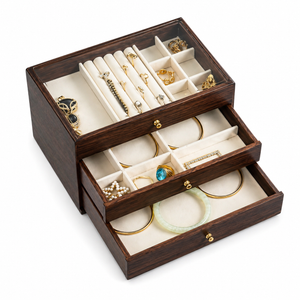 Boîte à Bijoux Femme en Bois | Coffret Rangement