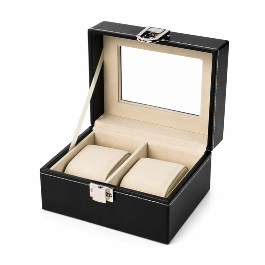 Boîte à Montre Homme en Cuir | Coffret Montre 2 à 12 Emplacements avec Vitre